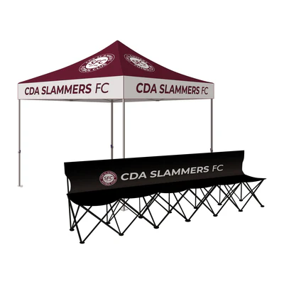CDA SLAMMERS FC PACKAGE 1 (10x10 canopy kit & 6-player bench)